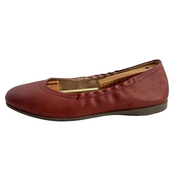 ECCO Womens Incise Enchant Ballerina Ballet Flats Petal Trim Leather Sz 39 8-8.5 - Picture 6 of 12